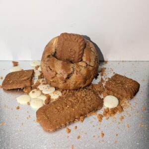 Vers afbekkan Biscoff met witte chocolade koekje met Lotus speculoospasta